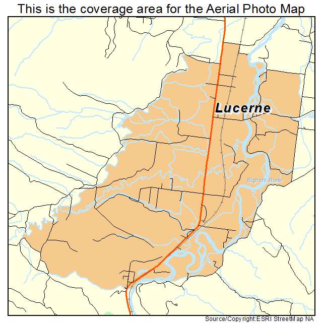 Lucerne, WY location map 