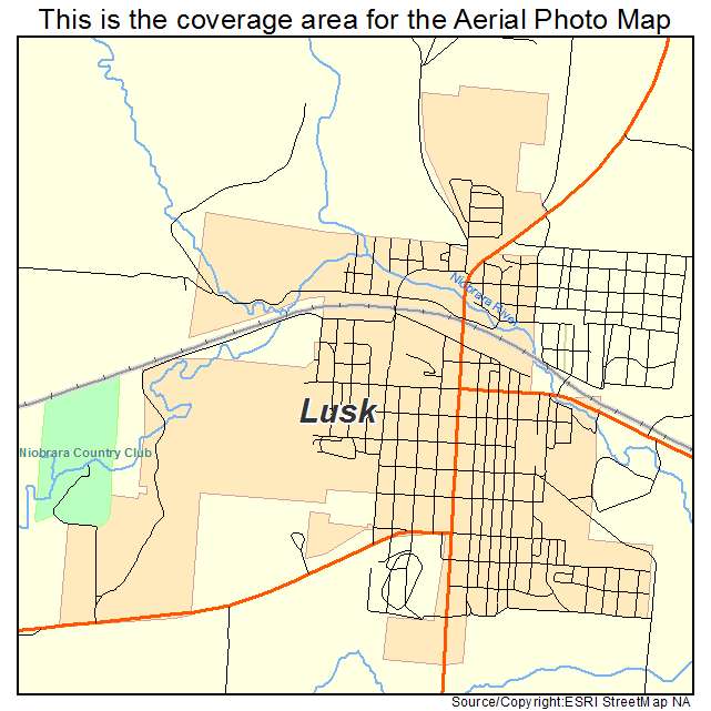 Lusk, WY location map 