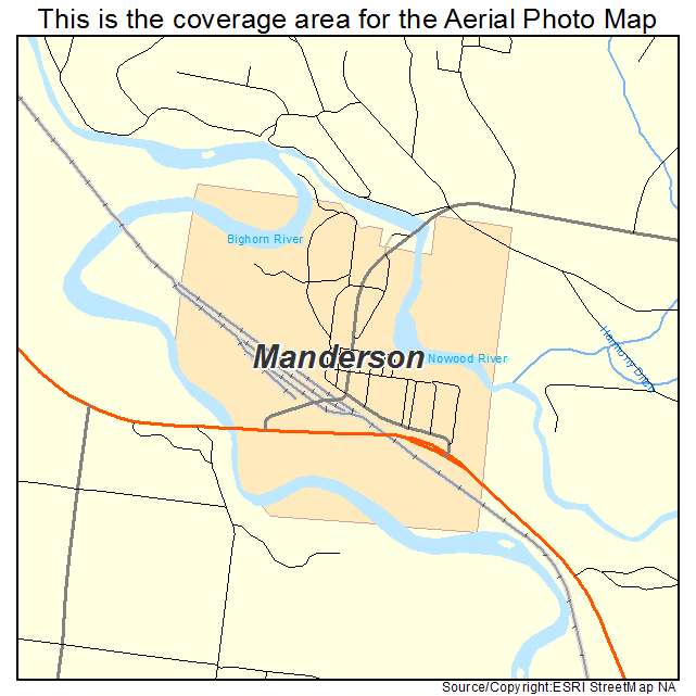 Manderson, WY location map 