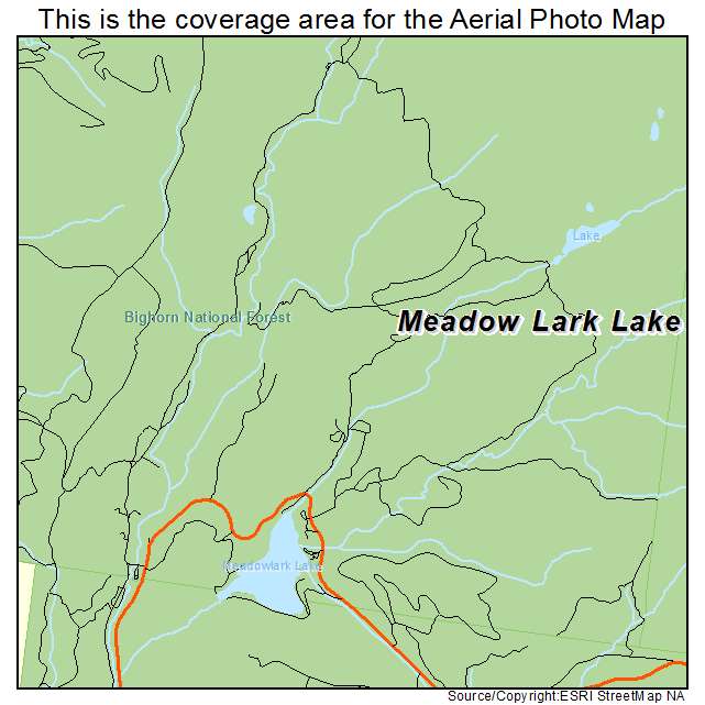 Meadow Lark Lake, WY location map 
