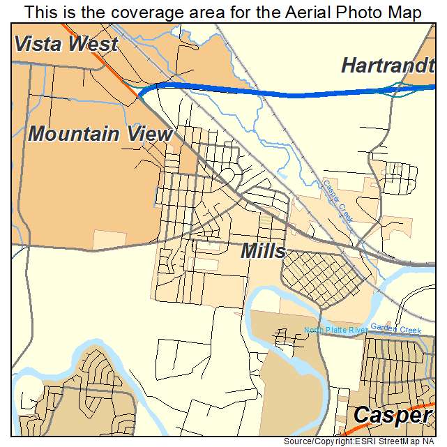 Mills, WY location map 