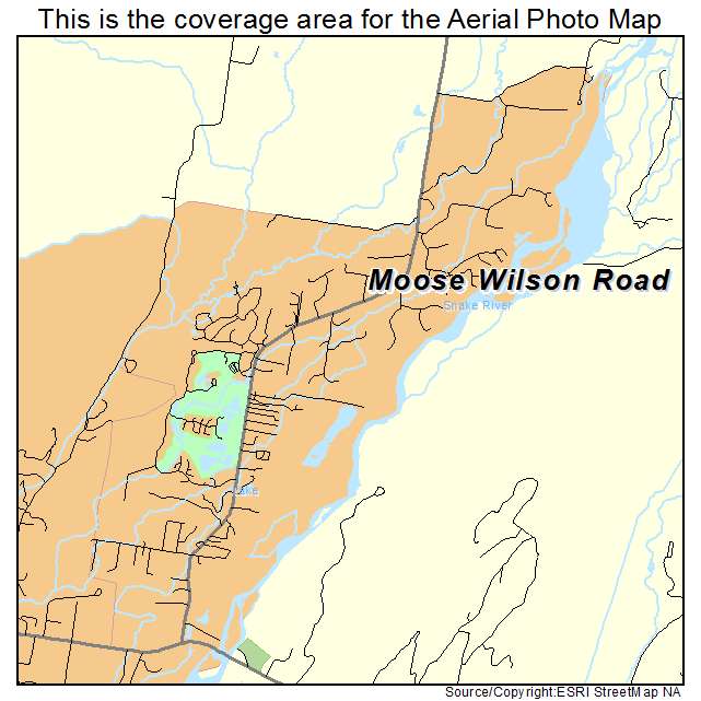 Moose Wilson Road, WY location map 