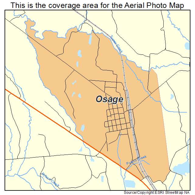 Osage, WY location map 
