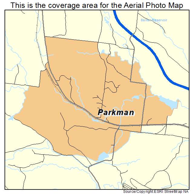 Parkman, WY location map 