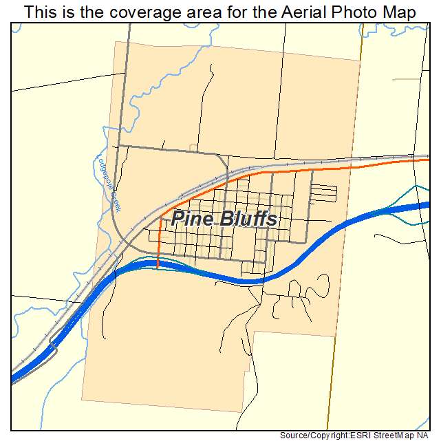 Pine Bluffs, WY location map 