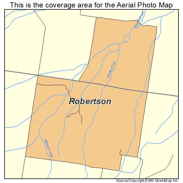 Robertson, WY location map 
