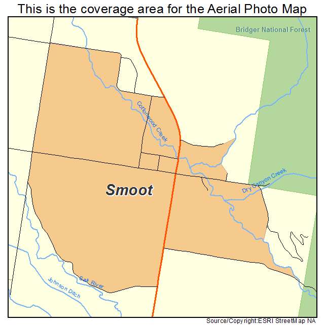 Smoot, WY location map 