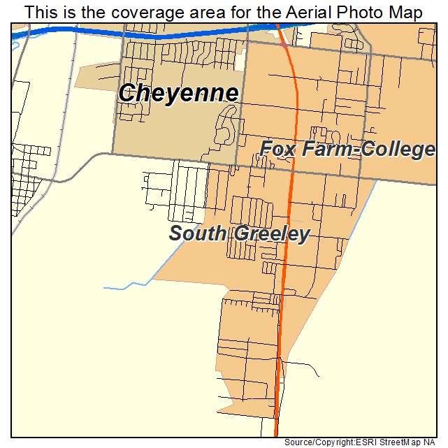 South Greeley, WY location map 