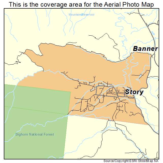Story, WY location map 