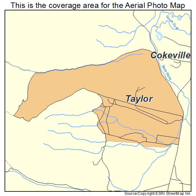 Taylor, WY location map 