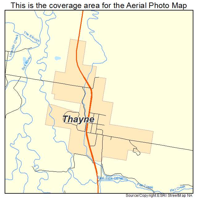 Thayne, WY location map 