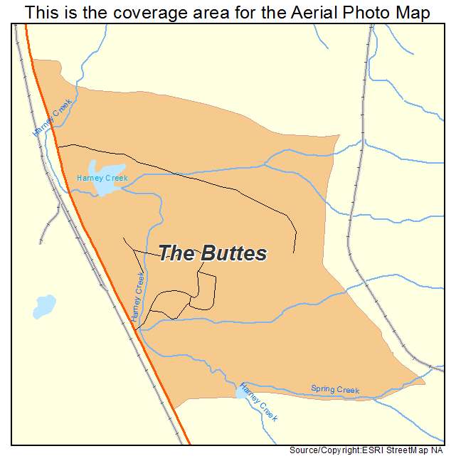 The Buttes, WY location map 