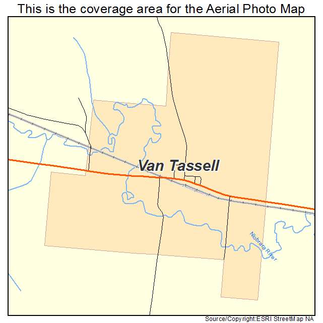 Van Tassell, WY location map 