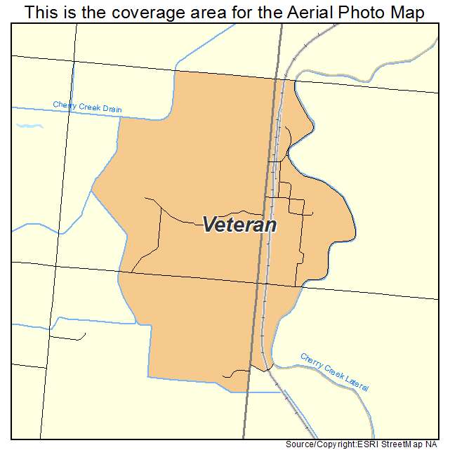 Veteran, WY location map 