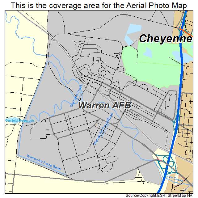 Warren AFB, WY location map 