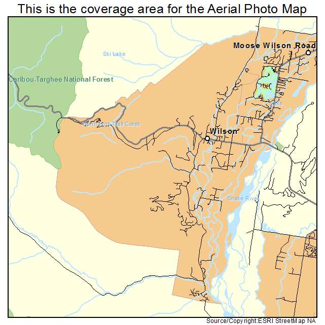 Aerial Photography Map of Wilson, WY Wyoming