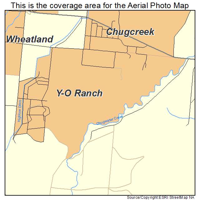Y O Ranch, WY location map 