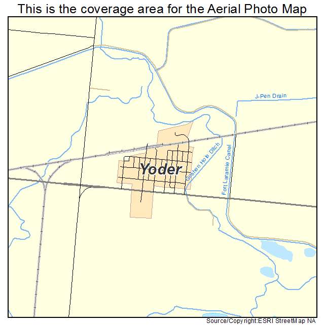 Yoder, WY location map 