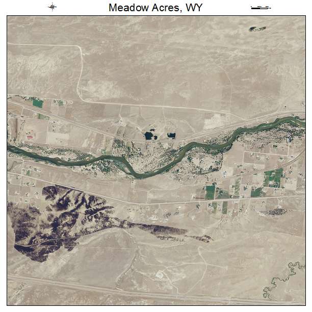 Meadow Acres, WY air photo map