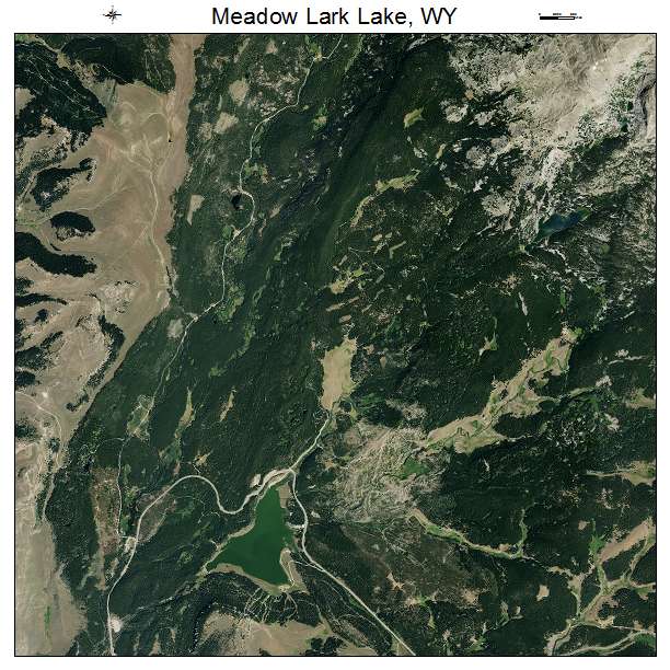 Meadow Lark Lake, WY air photo map