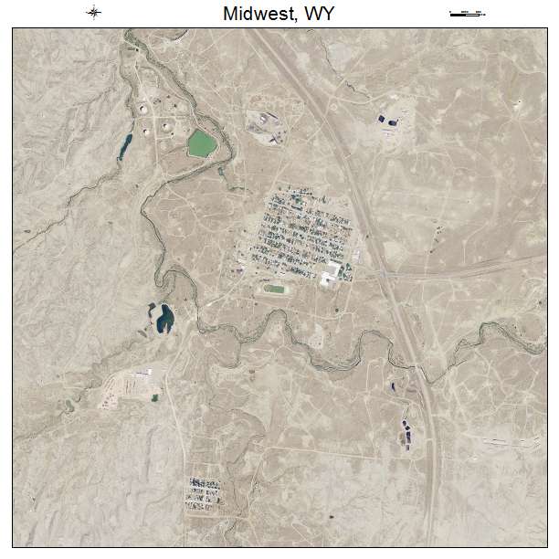 Midwest, WY air photo map