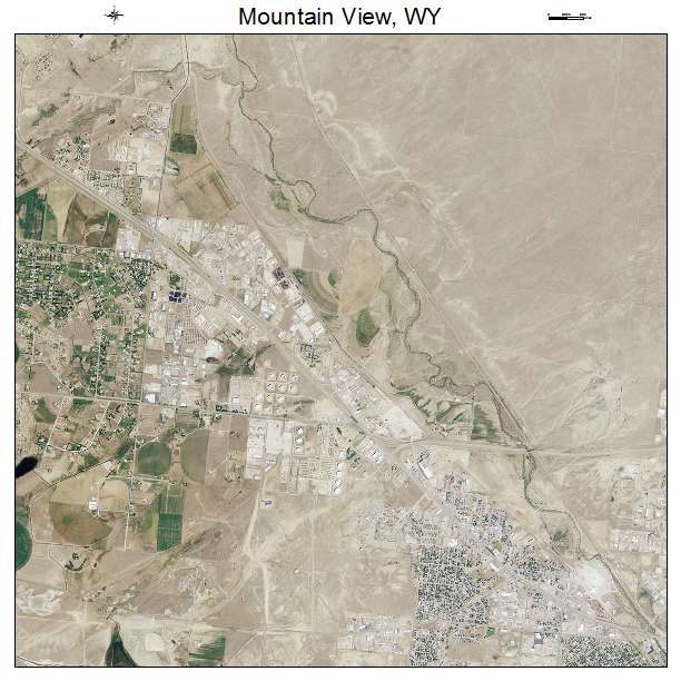 Mountain View, WY air photo map