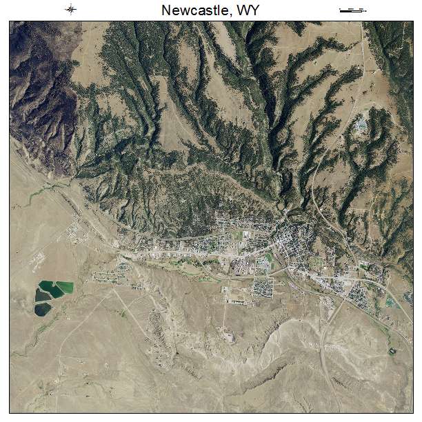 Newcastle, WY air photo map