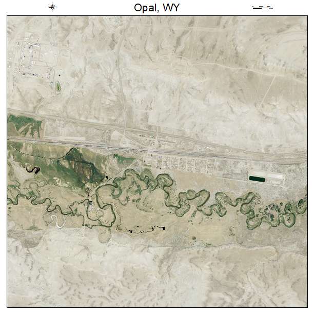 Opal, WY air photo map