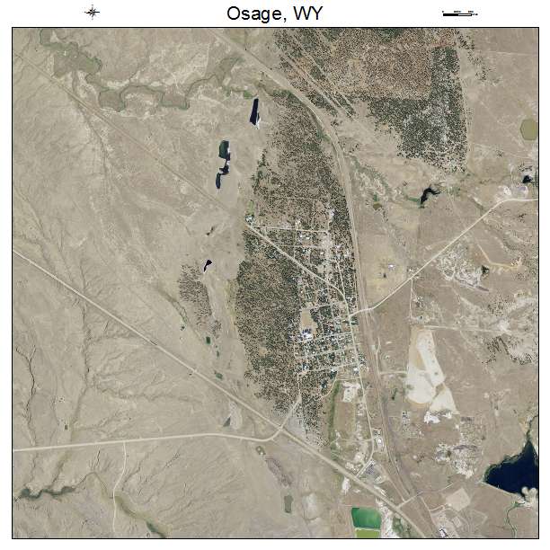 Osage, WY air photo map