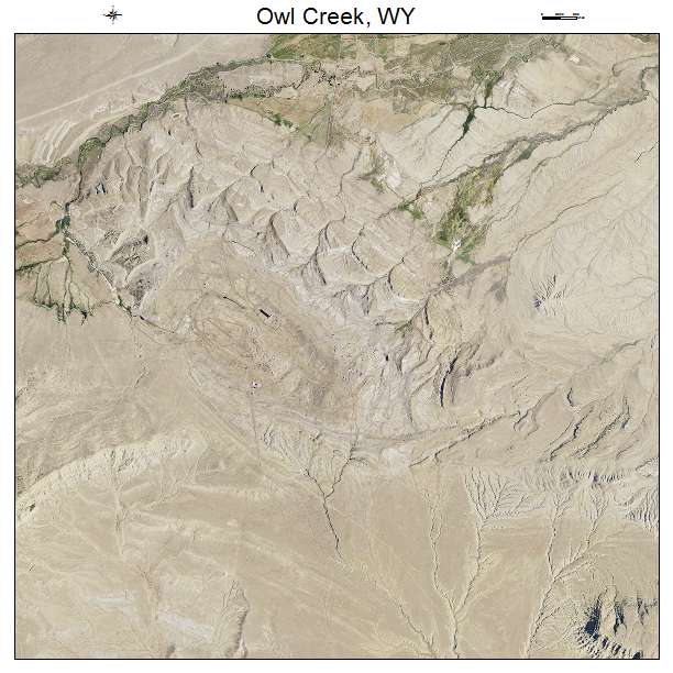 Owl Creek, WY air photo map