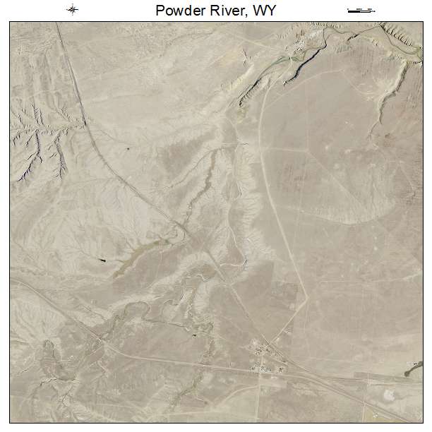 Powder River, WY air photo map