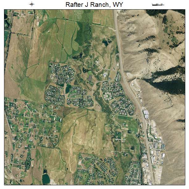 Rafter J Ranch, WY air photo map