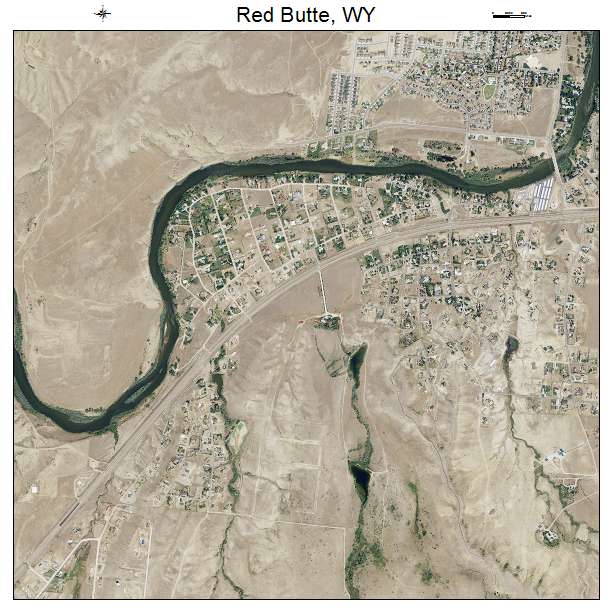 Red Butte, WY air photo map