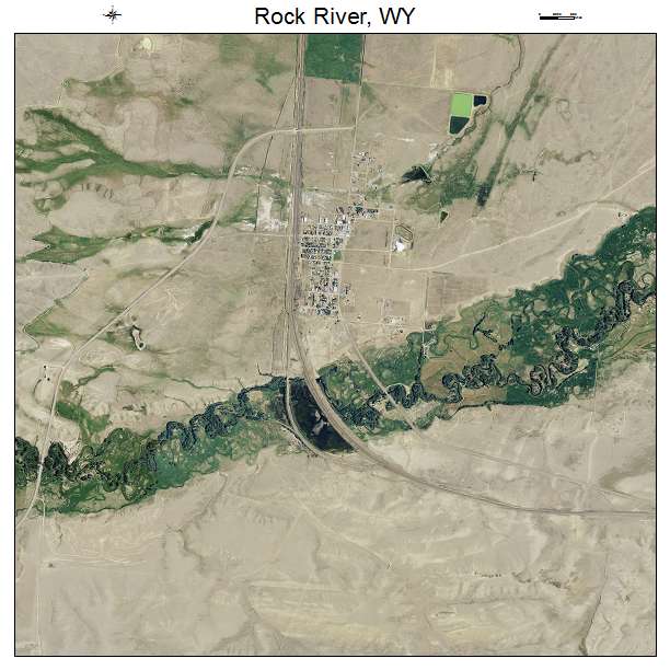 Rock River, WY air photo map