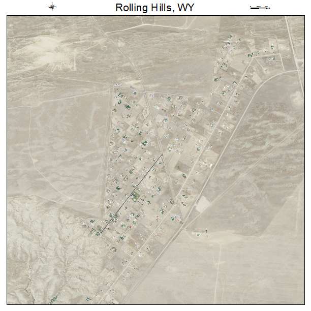 Rolling Hills, WY air photo map