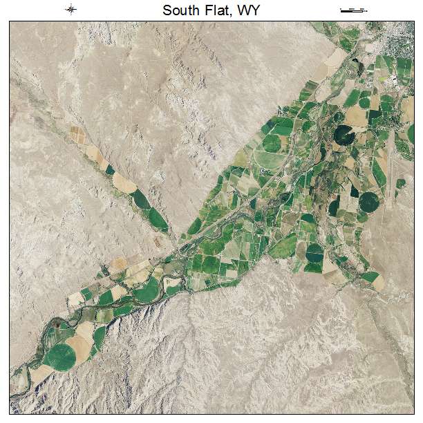 South Flat, WY air photo map