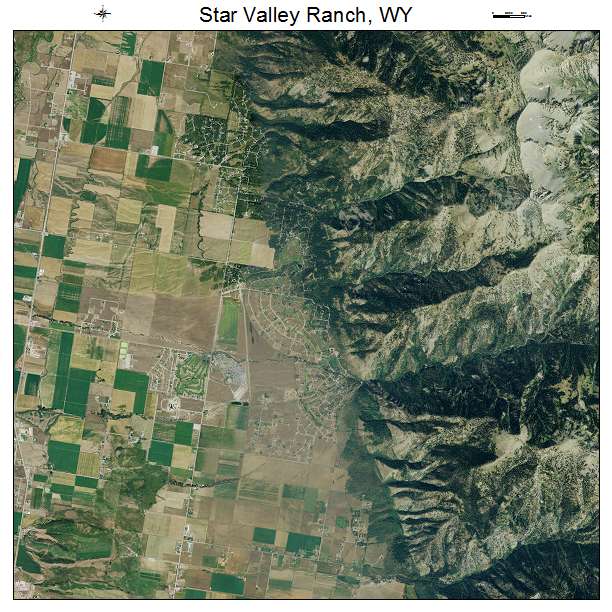 Star Valley Ranch, WY air photo map
