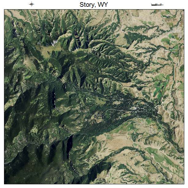 Story, WY air photo map