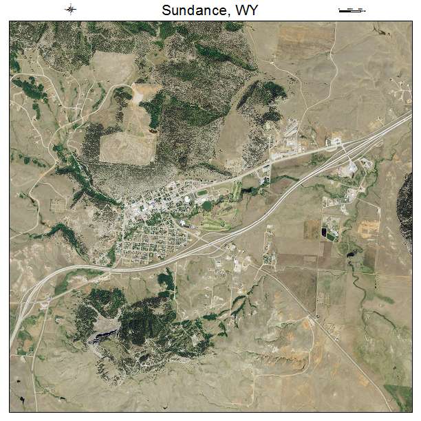 Sundance, WY air photo map