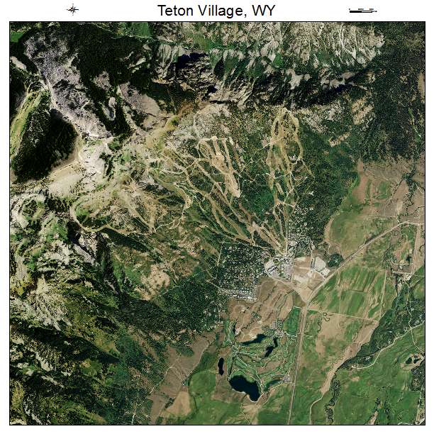 Teton Village, WY air photo map