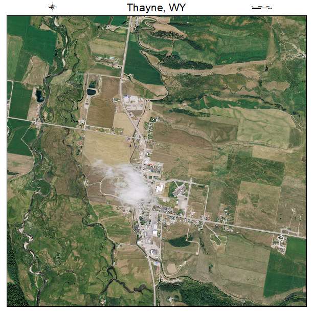 Thayne, WY air photo map