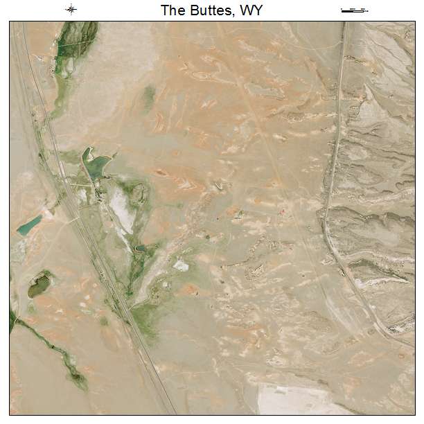 The Buttes, WY air photo map