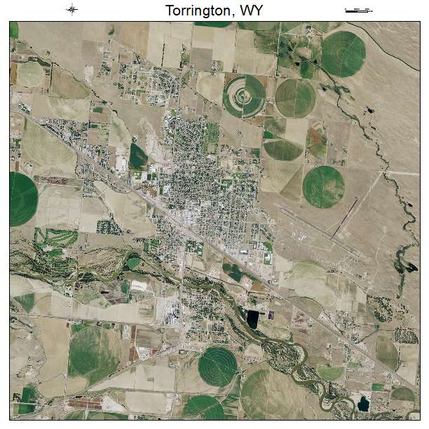 Torrington, WY air photo map