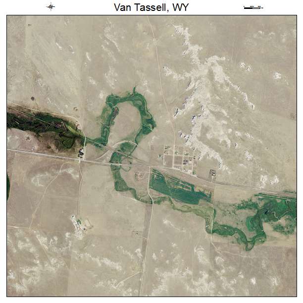 Van Tassell, WY air photo map