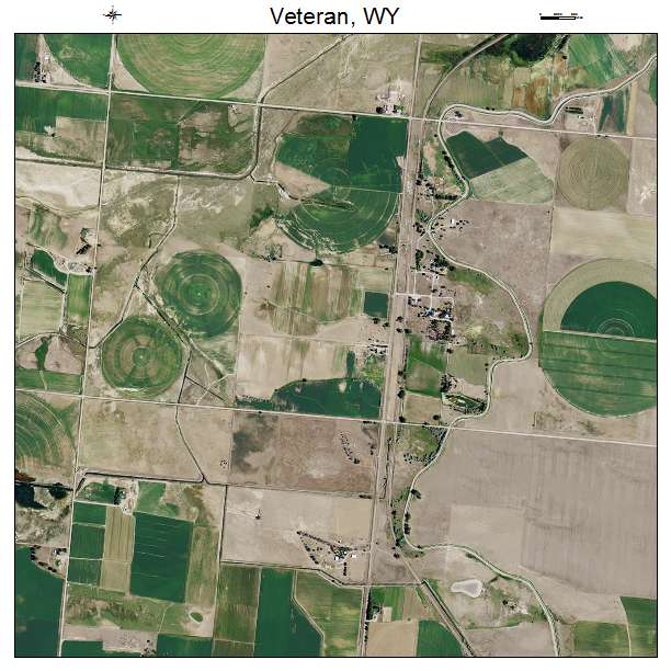 Veteran, WY air photo map