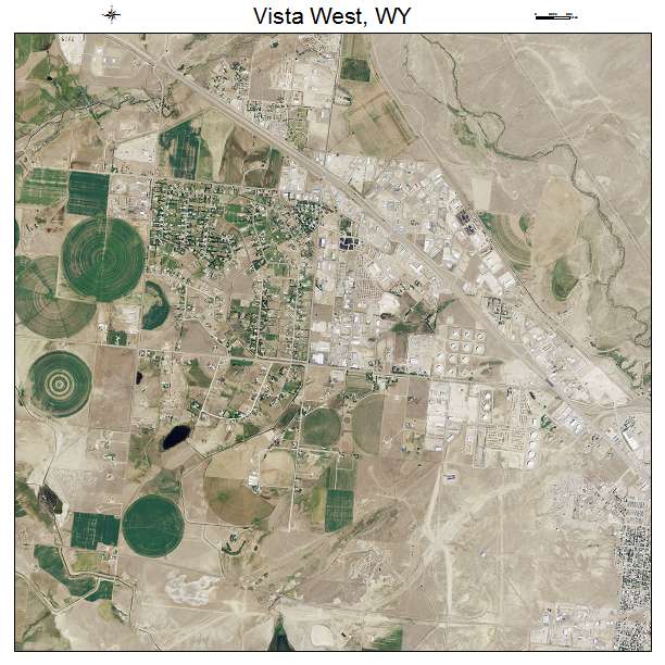 Vista West, WY air photo map