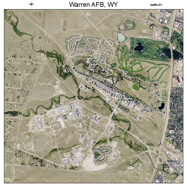 Warren AFB, WY air photo map