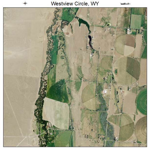 Westview Circle, WY air photo map