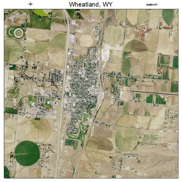 Wheatland, WY air photo map