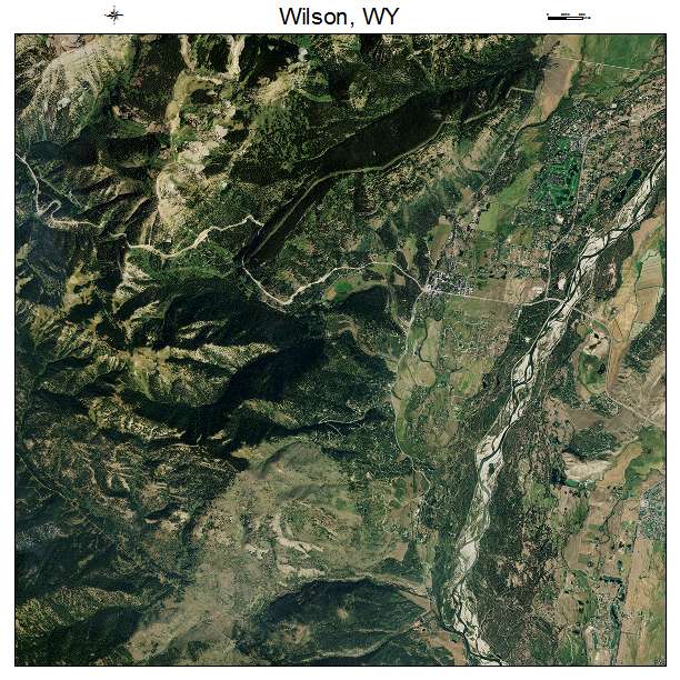 Wilson, WY air photo map